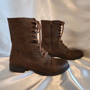 Mossimo Supply Co. Dark Brown Lace up Combat Boot